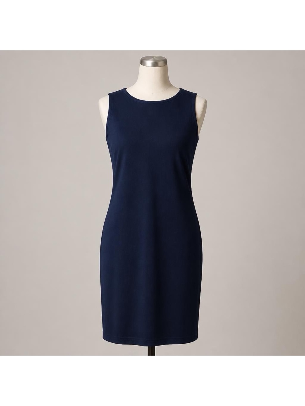 White House Black Market Navy Blue Sleeveless Sheath Tunic Size Medium